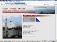 Abbildung: Startseite der Homepage Religiöse Bauten